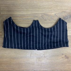Urban Outfitter - navy stripper underwire corset